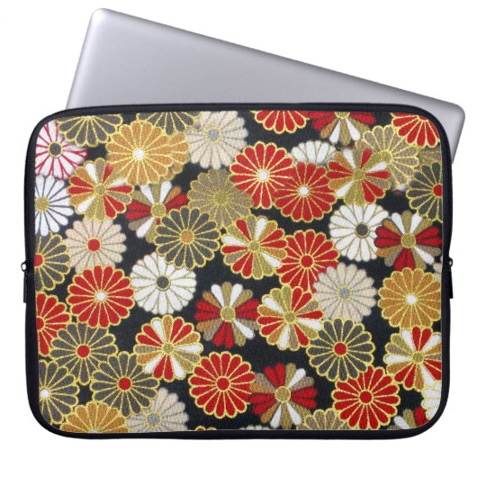 Falln Golden Chrysanthemums Laptopschutzhülle (Vorderseite)