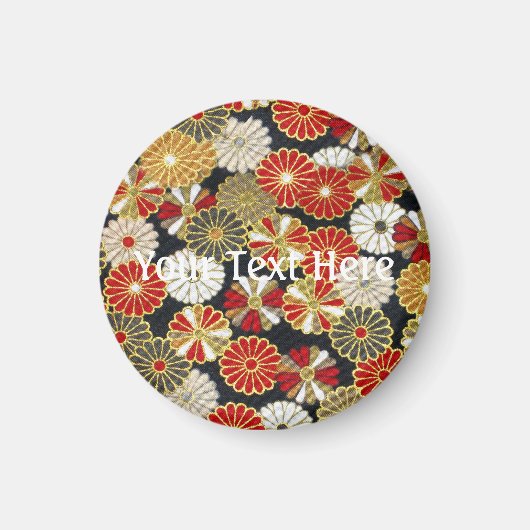 Falln Golden Chrysanthemums Magnet (Vorne)