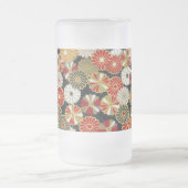 Falln Golden Chrysanthemums Mattglas Bierglas (Mittel)