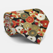 Falln goldene Chrysanthemen Krawatte (Gerollt)