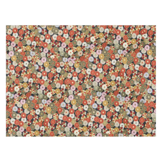 Falln goldene Chrysanthemen Tischdecke (Vorderseite (Horizontal))