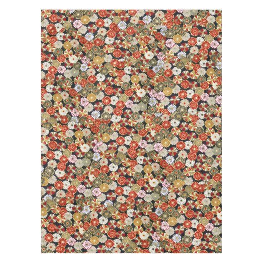 Falln goldene Chrysanthemen Tischdecke (Vorderseite)