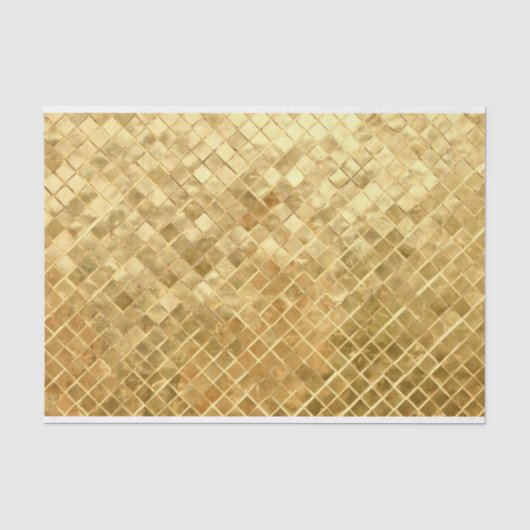 Falln goldenes Schachbrett Seidenpapier (Vorderseite)
