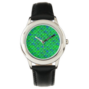 Falln Green Blue Scales Armbanduhr