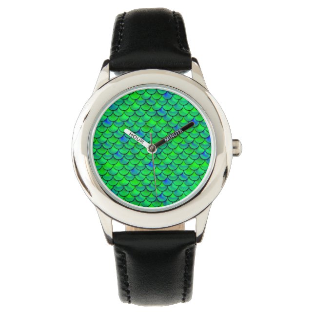 Falln Green Blue Scales Armbanduhr (Vorderseite)