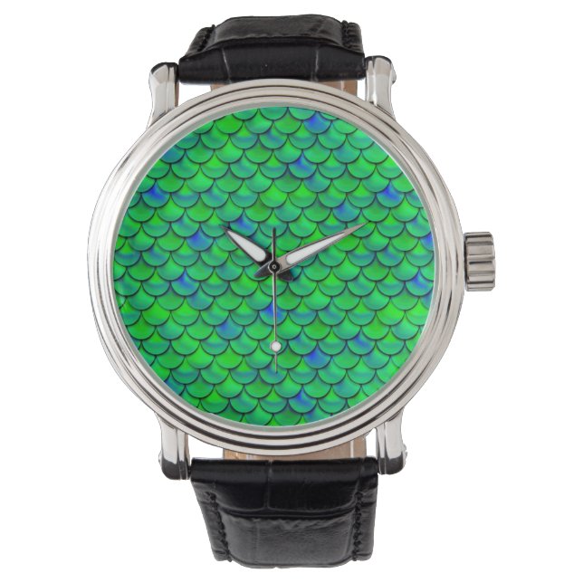Falln Green Blue Scales Armbanduhr (Vorderseite)