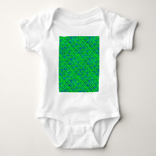 Falln Green Blue Scales Baby Strampler