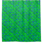 Falln Green Blue Scales Duschvorhang (Vorderseite)