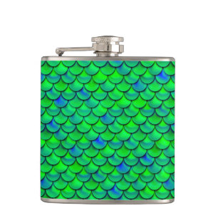 Falln Green Blue Scales Flachmann
