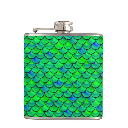 Falln Green Blue Scales Flachmann (Vorderseite)
