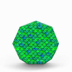 Falln Green Blue Scales Fotoblock