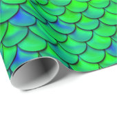 Falln Green Blue Scales Geschenkpapier (Rolleneckpunkt)