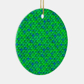 Falln Green Blue Scales Keramik Ornament (Rechts)