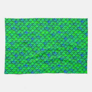 Falln Green Blue Scales Küchentuch