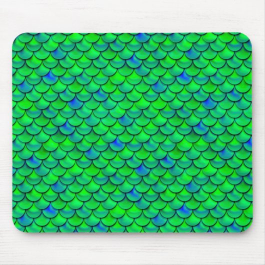 Falln Green Blue Scales Mousepad (Vorne)