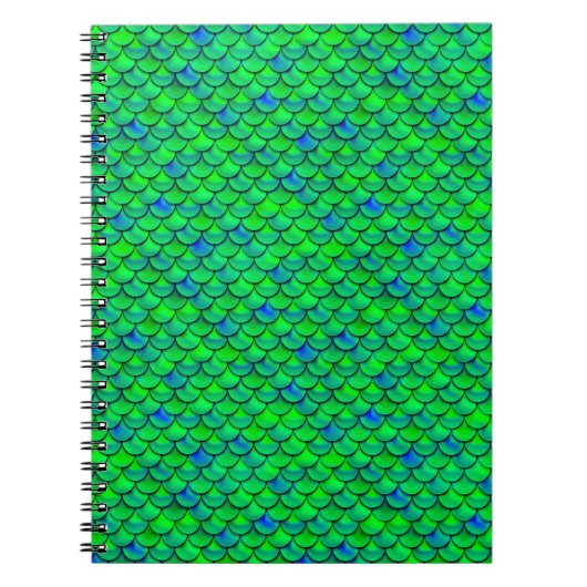 Falln Green Blue Scales Notizblock (Vorderseite)