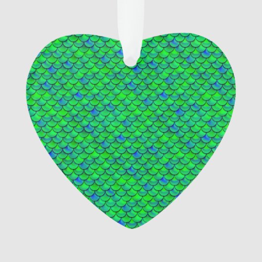 Falln Green Blue Scales Ornament (Vorderseite)