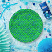 Falln Green Blue Scales Pappteller (Party)