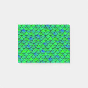 Falln Green Blue Scales Post-it Klebezettel