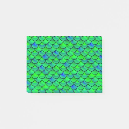 Falln Green Blue Scales Post-it Klebezettel (Vorderseite)