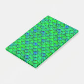 Falln Green Blue Scales Post-it Klebezettel (angewinkelt)