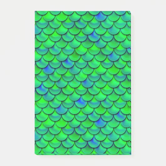 Falln Green Blue Scales Post-it Klebezettel (Vorderseite)