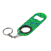 Falln Green Blue Scales Schlüsselanhängerflaschenöffner (Vorderseite Schrägansicht)