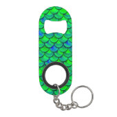 Falln Green Blue Scales Schlüsselanhängerflaschenöffner (Rückseite)