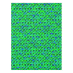 Falln Green Blue Scales Tischdecke