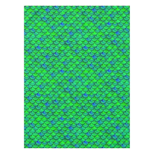 Falln Green Blue Scales Tischdecke (Vorderseite)