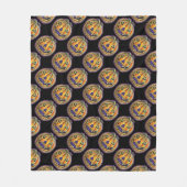 Falln Grinning Pumpkin Vintage Halloween Fleecedecke (Vorderseite)