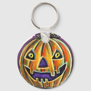 Falln Grinning Pumpkin Vintage Halloween Schlüsselanhänger