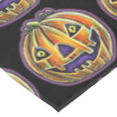 Falln Grinning Pumpkin Vintage Halloween Tischdecke (Schrägansicht)