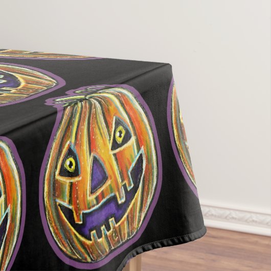 Falln Grinning Pumpkin Vintage Halloween Tischdecke (Beispiel)