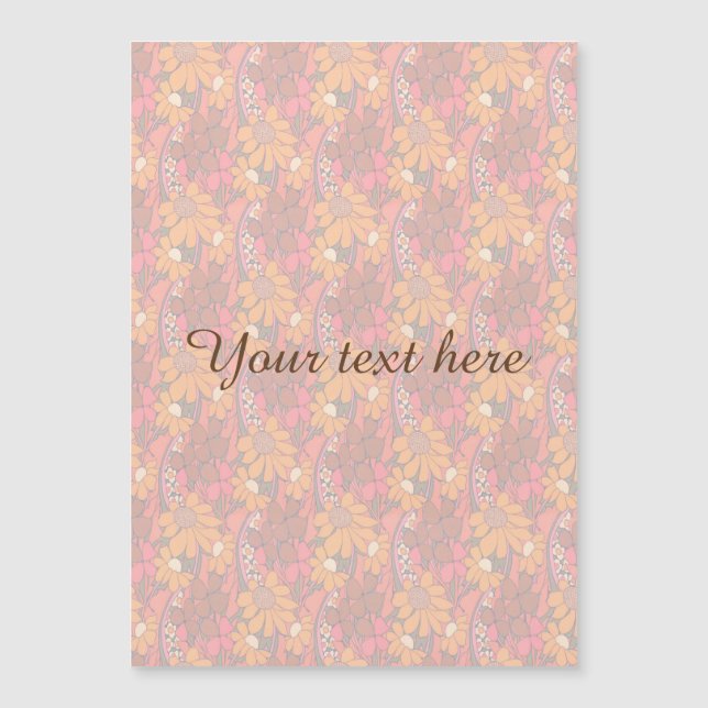 Falln Groovy Blume Magnetkarte (Vorderseite)