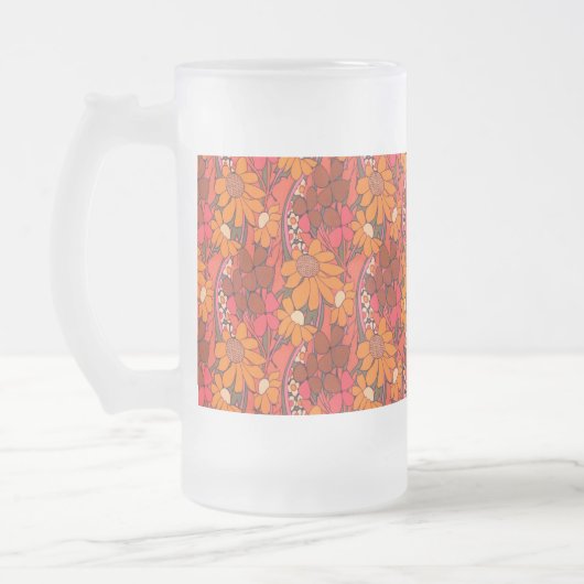 Falln Groovy Blume Mattglas Bierglas (Links)