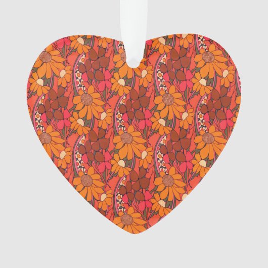 Falln Groovy Blume Ornament (Vorderseite)