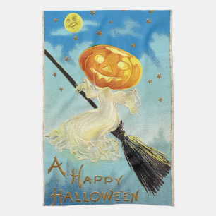 Falln Happy Halloween Pumpkin Hexe Geschirrtuch