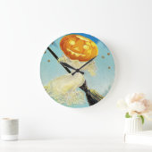 Falln Happy Halloween Pumpkin Hexe Große Wanduhr (Zuhause)