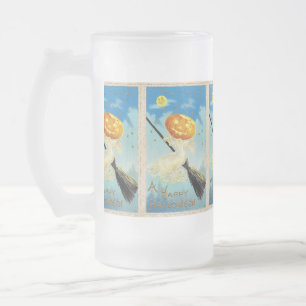 Falln Happy Halloween Pumpkin Hexe Mattglas Bierglas