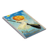 Falln Happy Halloween Pumpkin Hexe Notizblock (Rechte Seite)