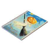 Falln Happy Halloween Pumpkin Hexe Notizblock (Linke Seite)
