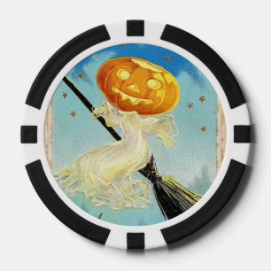 Falln Happy Halloween Pumpkin Hexe Pokerchips
