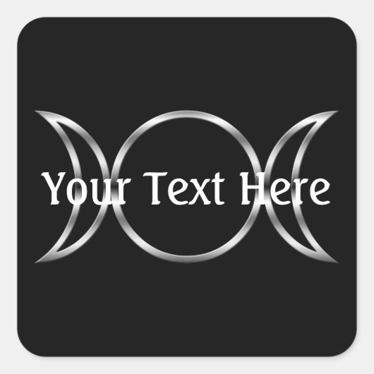 Falln heidnisches dreifaches Göttin-Symbol Quadratischer Aufkleber (Vorderseite)