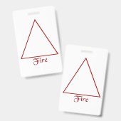 Falln heidnisches Feuer-Element-Symbol Ausweis (Vorder- & Rückseite)