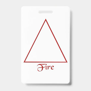 Falln heidnisches Feuer-Element-Symbol Ausweis
