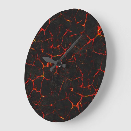 Falln Hot Lava Große Wanduhr (Winkel)