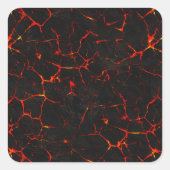 Falln Hot Lava Quadratischer Aufkleber (Vorderseite)