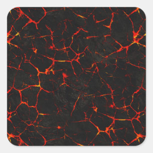 Falln Hot Lava Quadratischer Aufkleber