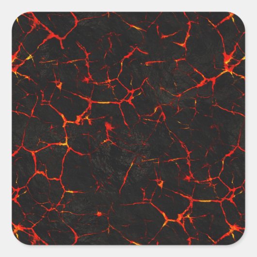 Falln Hot Lava Quadratischer Aufkleber (Vorderseite)